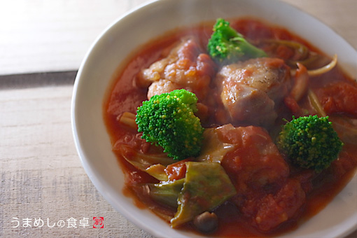 チキンとブロッコリーのトマト煮